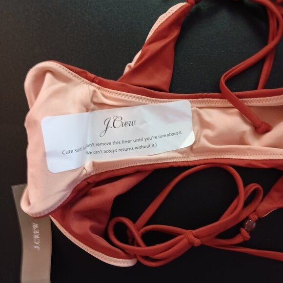 J Crew Women's Curved Waist Cheeky String Bikini Bottom With Beads NWT - Picture 7 of 7